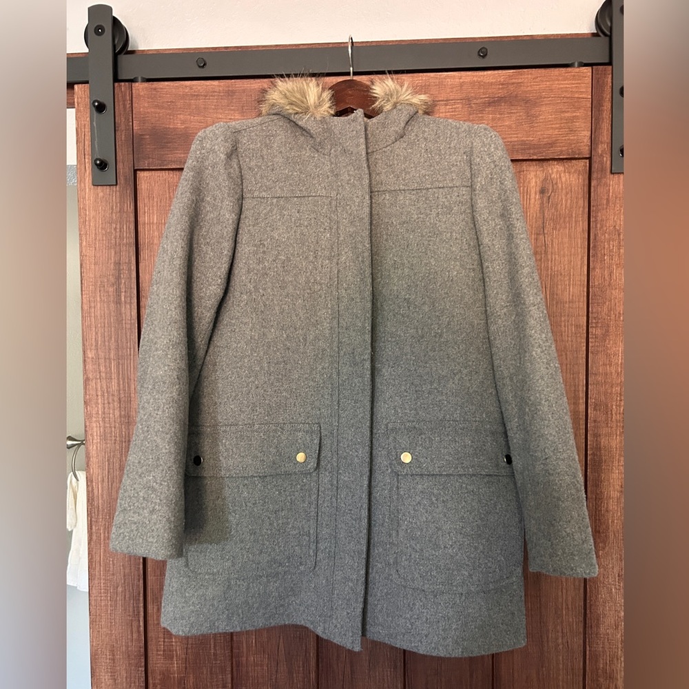 J. Crew Factory Vail Parka in Grey size 6